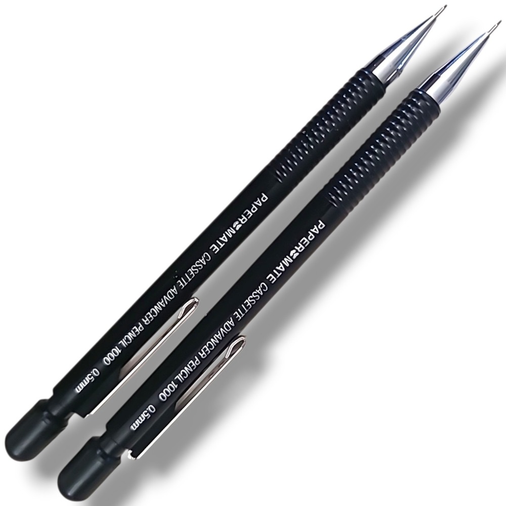2 Vintage Papermate Cassette Advancer Pencil 1000 0.5mm Double Heart
